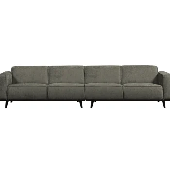 Hot WOOOD Statement XL 4-zits Bank 372 Cm Structure Velvet Frost