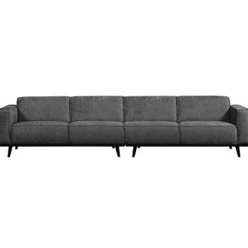 Online WOOOD Statement XL 4-zits Bank 372 Cm Structure Velvet Mountain