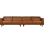 Outlet WOOOD Statement XL 4-zits Bank 372 Cm Ecoleer Cognac