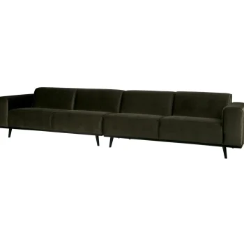 Online WOOOD Statement XL 4-zits Bank 372 Cm Velvet Warm Groen