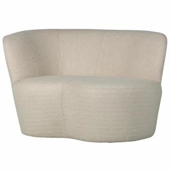 New WOOOD Stone Bankje Links Bouclé Crème