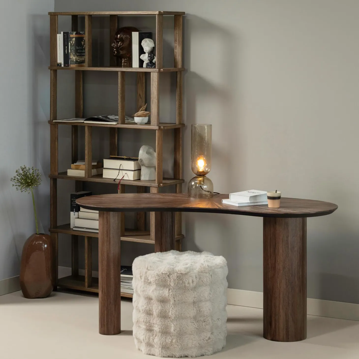 sun-organische-sidetablebureau-UFphsGpb-2.webp Sale WOOOD Sun Organische Sidetable/bureau Recycled Teak Bruin