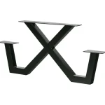 New WOOOD Tablo Outdoor X-vorm Poot Picknick Metaal 1 Stuks
