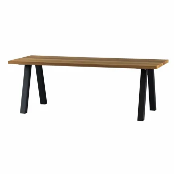 Online WOOOD Tablo Tuintafel Ayous Naturel Met A-vorm Poot Metaal