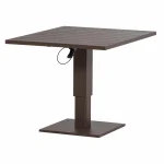 Fashion WOOOD Tesso Hoogte Verstelbare Tuintafel Aluminium Bruin
