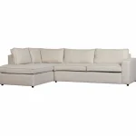 Fashion WOOOD Thomas Hoekbank Geweven Stof Links Naturel