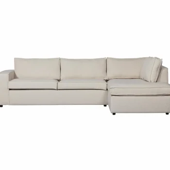 Best WOOOD Thomas Hoekbank Geweven Stof Rechts Naturel