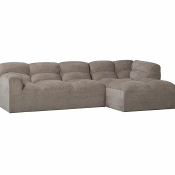 Online WOOOD Tibas Chaise Longue Rechts In De Geweven Stof Zand