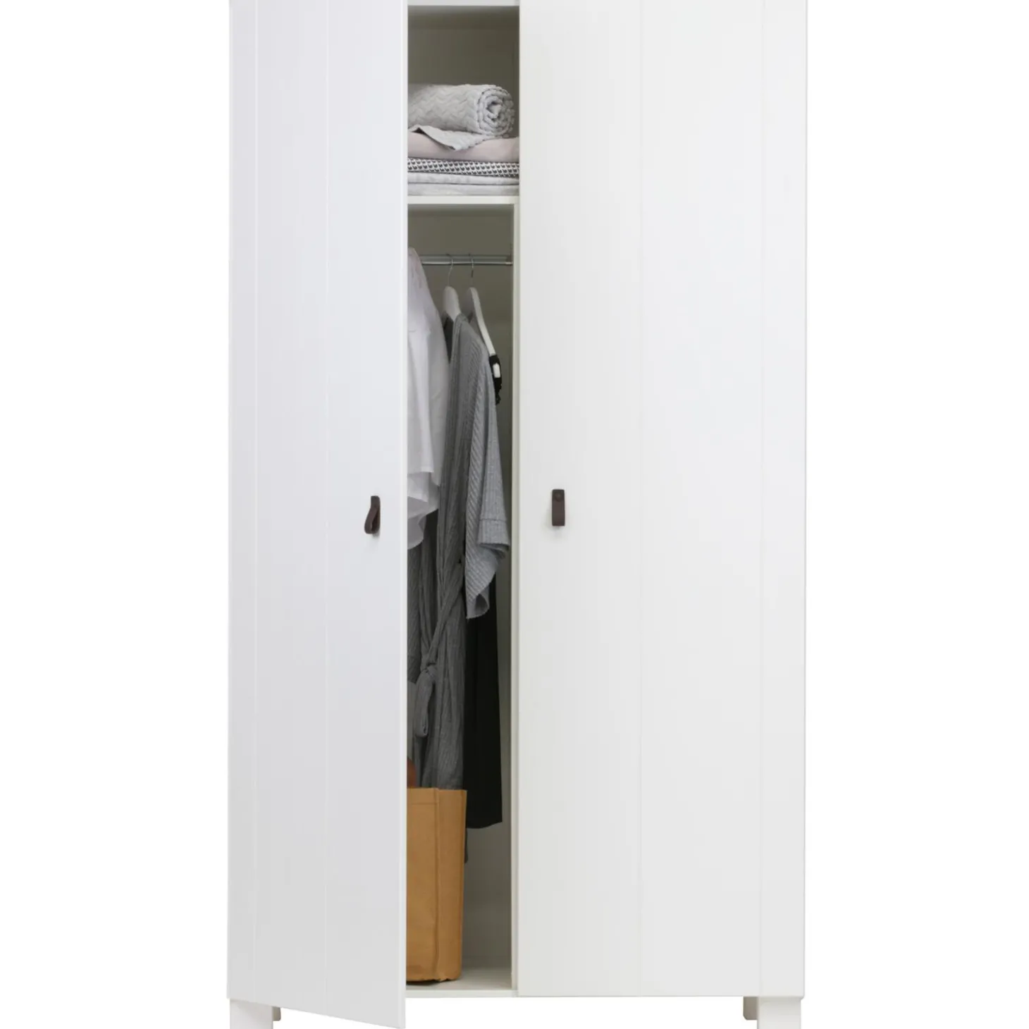 ties-garderobekast-grenen-wit-gejYIJYG-4.webp Outlet WOOOD Ties Garderobekast Grenen Wit