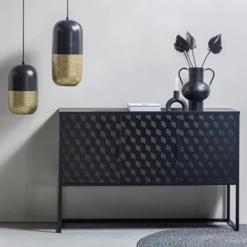 Online WOOOD Tirsa Hanglamp 46 Cm Metaal Zwart/messing