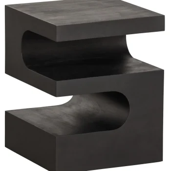 Outlet WOOOD Toma Bijzettafel Mango Hout Zwart