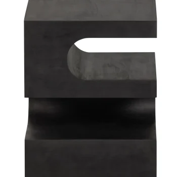 Outlet WOOOD Toma Bijzettafel Mango Hout Zwart