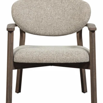 Best WOOOD Udar Fauteuil Met Houten Frame Donker Bruin