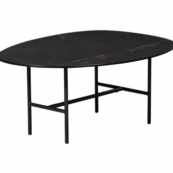 New WOOOD Vajen Salontafel Met Zwart Marmeren Look Blad 80x60 Cm