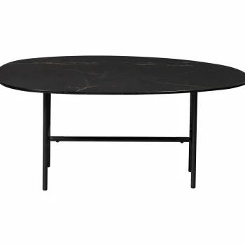New WOOOD Vajen Salontafel Met Zwart Marmeren Look Blad 80x60 Cm