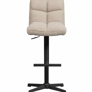 Best WOOOD Vinny Draaibare Barstoel Bouclé Zand