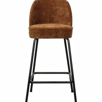 Outlet WOOOD Vogue Barstoel 65 Cm 3D Chenille Middenbruin