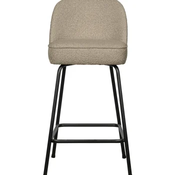 Fashion WOOOD Vogue Barstoel 65 Cm Bouclé Beige