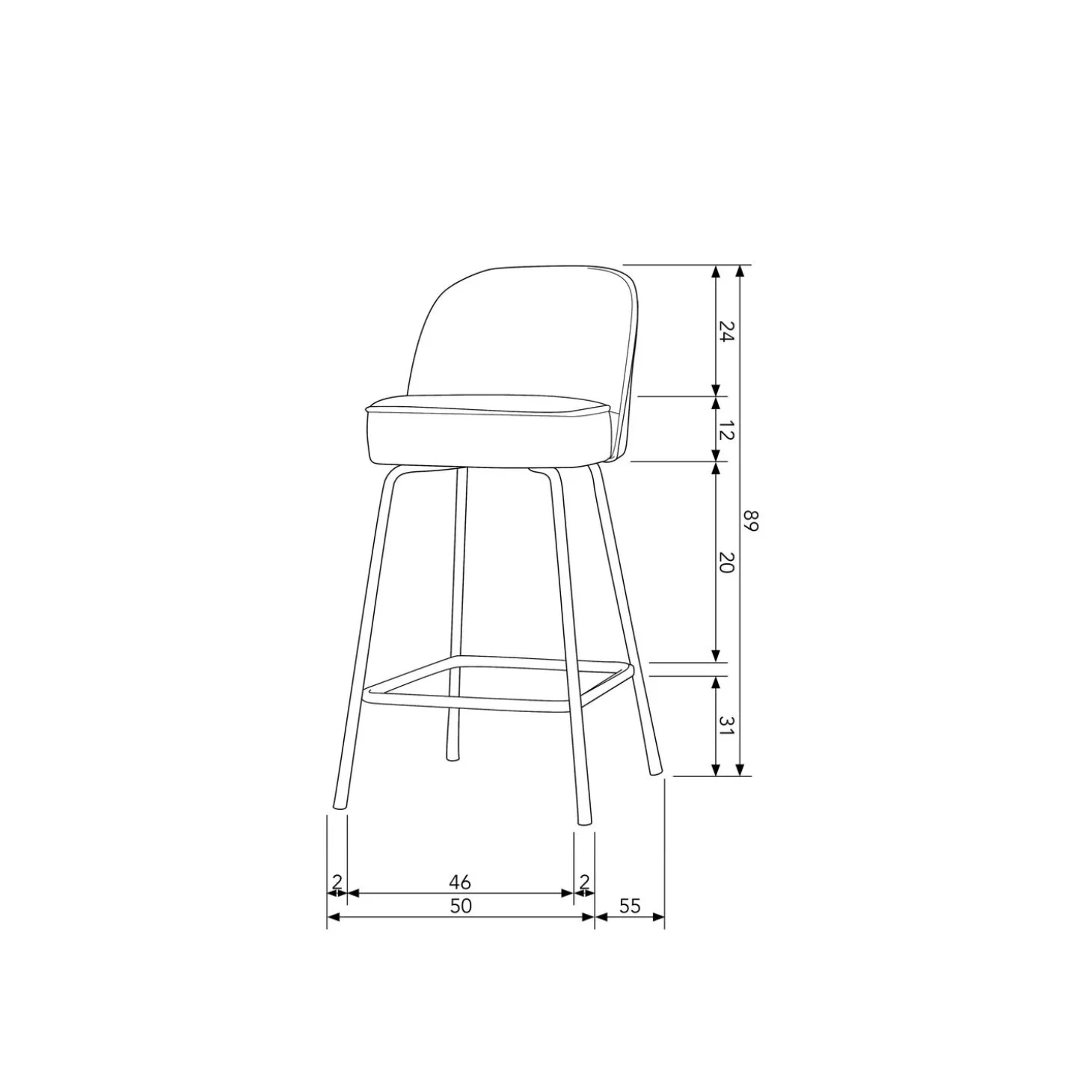 vogue-barstoel-65-cm-geweven-s-UzXXutFz-3.webp Clearance WOOOD Vogue Barstoel 65 Cm Geweven Stof Zand