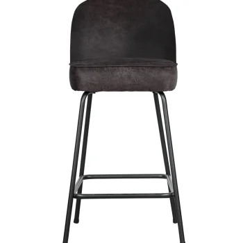 New WOOOD Vogue Barstoel 65 Cm Leer Zwart