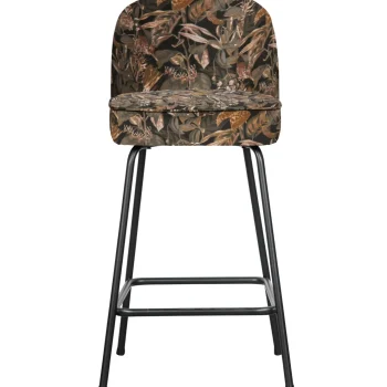 Outlet WOOOD Vogue Barstoel 65 Cm Velvet Bouquet Zwart