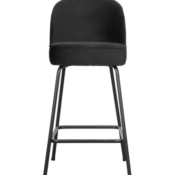 Outlet WOOOD Vogue Barstoel 65 Cm Velvet Zwart