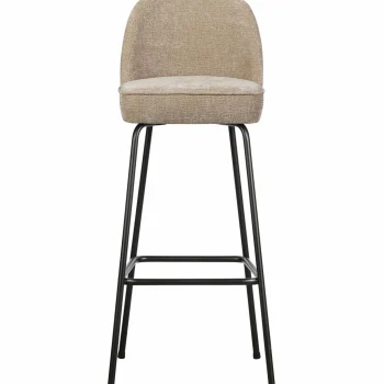 Fashion WOOOD Vogue Barstoel 80 Cm 3D Chenille Zand