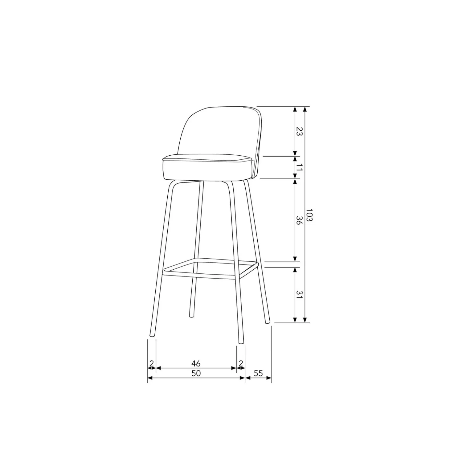 vogue-barstoel-80-cm-leer-cogn-MyqrAIMC-2.webp Online WOOOD Vogue Barstoel 80 Cm Leer Cognac