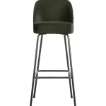 New WOOOD Vogue Barstoel 80 Cm Velvet Donkergroen