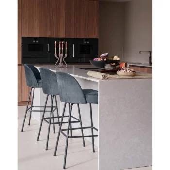 Sale WOOOD Vogue Barstoel 80 Cm Velvet Groen Blauw