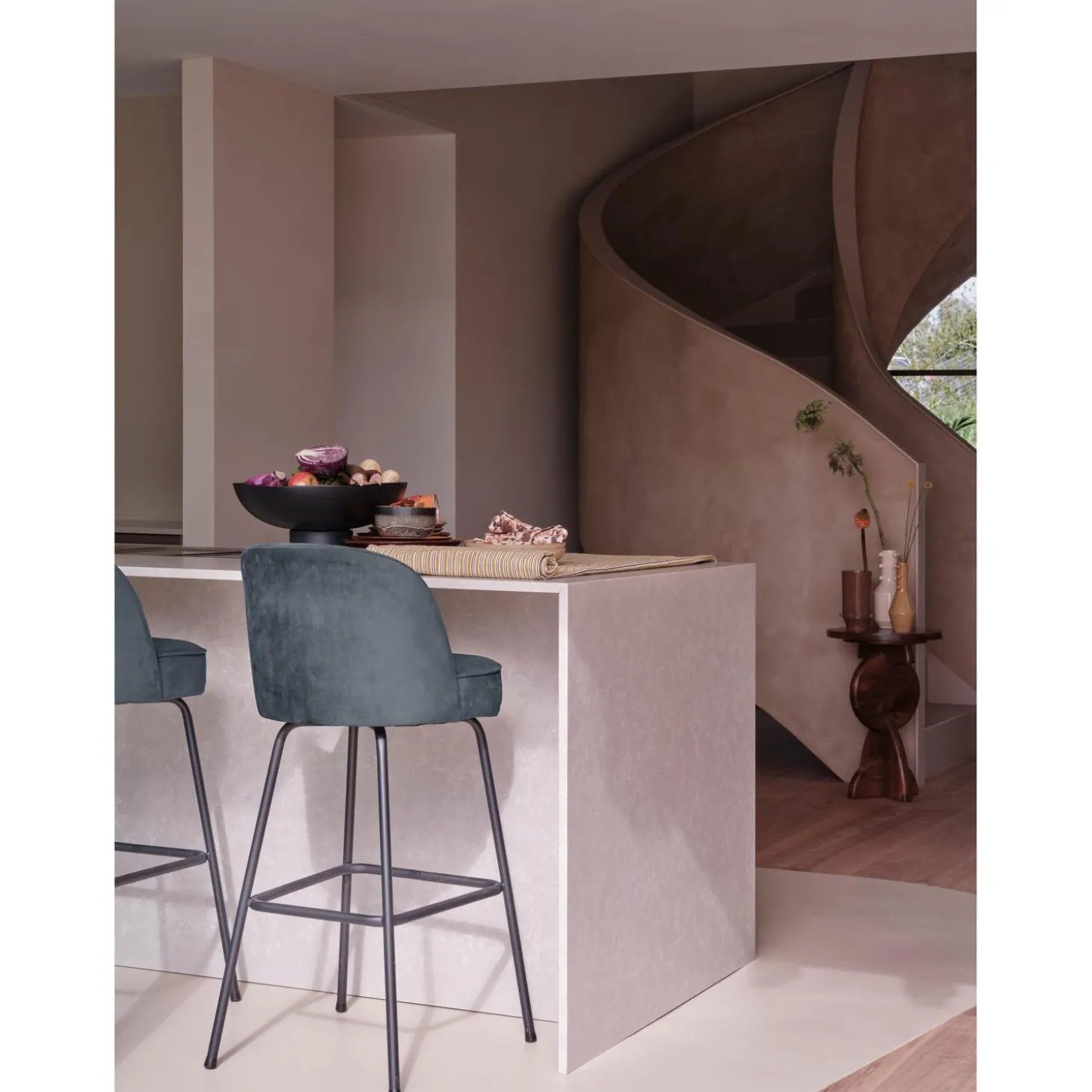 vogue-barstoel-80-cm-velvet-gr-dmtErLVg-2.webp Sale WOOOD Vogue Barstoel 80 Cm Velvet Groen Blauw