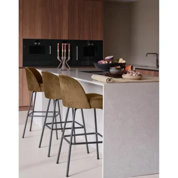 Discount WOOOD Vogue Barstoel 80 Cm Velvet Honinggeel