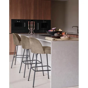 Hot WOOOD Vogue Barstoel 80 Cm Velvet Khaki