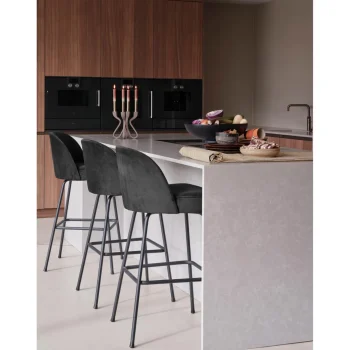 Hot WOOOD Vogue Barstoel 80 Cm Velvet Zwart