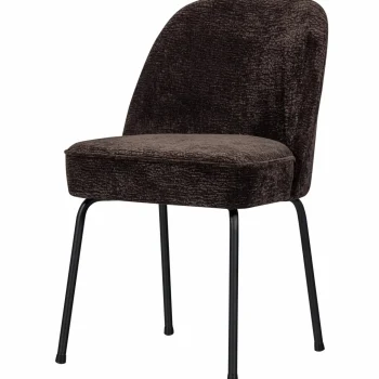 New WOOOD Vogue Eetkamerstoel 3D Chenille Donkerbruin