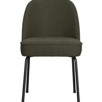 Best WOOOD Vogue Eetkamerstoel Geweven Stof Warm Groen