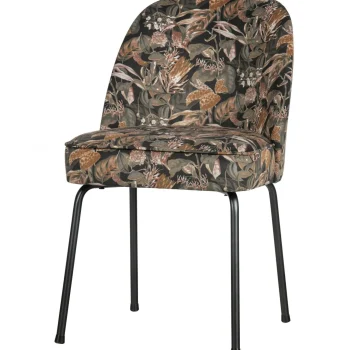 Online WOOOD Vogue Eetkamerstoel Velvet Bouquet Zwart