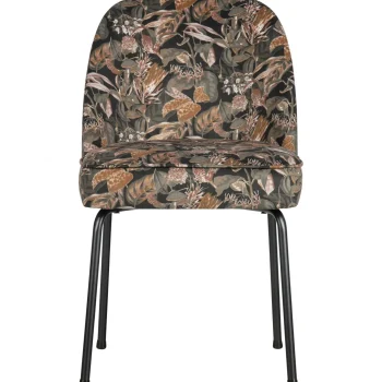 Online WOOOD Vogue Eetkamerstoel Velvet Bouquet Zwart