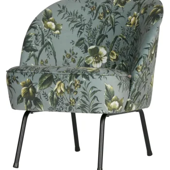 Best WOOOD Vogue Fauteuil Velvet Poppy Grijs
