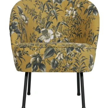Discount WOOOD Vogue Fauteuil Velvet Poppy Mosterd