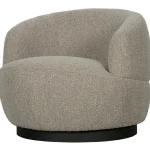 Best WOOOD Woolly Draaifauteuil Bouclé Gemeleerd Naturel