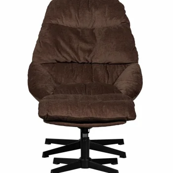 Sale WOOOD Yaro Draaibare Fauteuil Met Hocker Espresso
