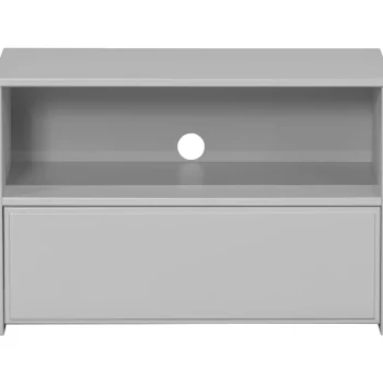 Fashion WOOOD Yissa Tv Meubel Met Lade/open Vak Grenen Wolkengrijs