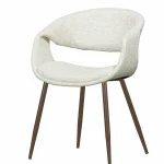 Discount WOOOD Yossi Eetkamerstoel Met Metalen Poot Koper Naturel