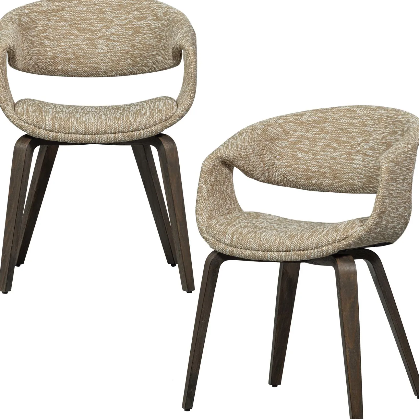 yossi-eetkamerstoel-zand-met-h-vfPinfZa-5.webp Fashion WOOOD Yossi Eetkamerstoel Met Houten Poot Donkerbruin Zand