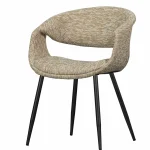 Clearance WOOOD Yossi Eetkamerstoel Met Metalen Poot Zwart Zand