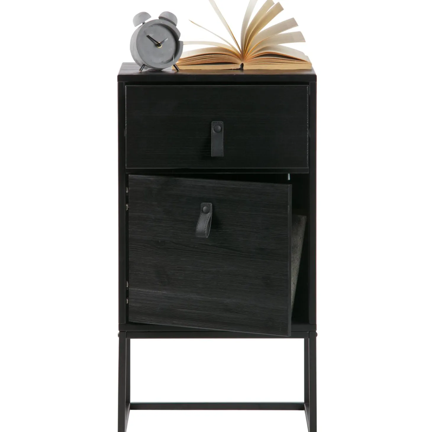 zola-nachtkastje-met-lade-en-d-YyVLHbWE-5.webp Hot WOOOD Zola Nachtkastje Met Lade En Deur Geborsteld Diepzwart
