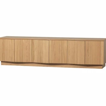 Outlet WOOOD Zuma Tv Meubel 200 Cm Eiken Transparant